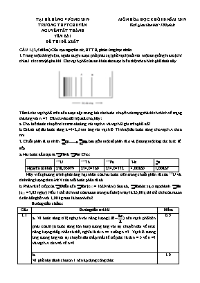 Đề thi đề xuất trại hè Hùng Vương môn Hóa học Lớp 10 năm 2019 - Trường THPT chuyên Nguyễn Tất Thành (Có đáp án)